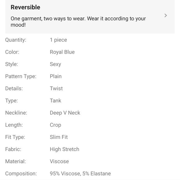 Reversible Two way twist hem Tank top - Picture 8 of 8